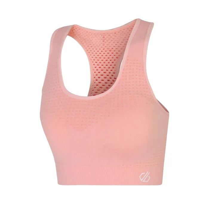Dare 2b Gym Tops Don039t Sweat It II Sports Bra Neon Peach Marl 8211 Women