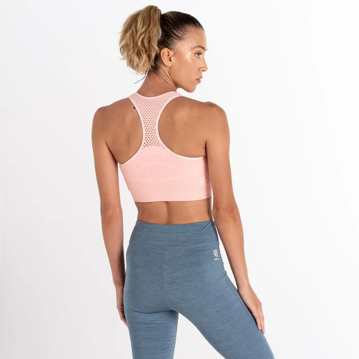 Dare 2b Gym Tops Don039t Sweat It II Sports Bra Neon Peach Marl 8211 Women