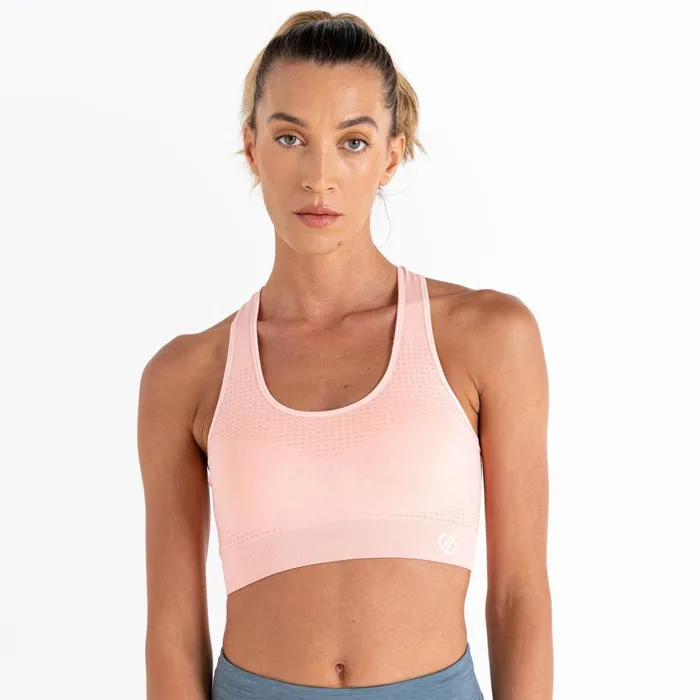 Dare 2b Gym Tops Don039t Sweat It II Sports Bra Neon Peach Marl 8211 Women