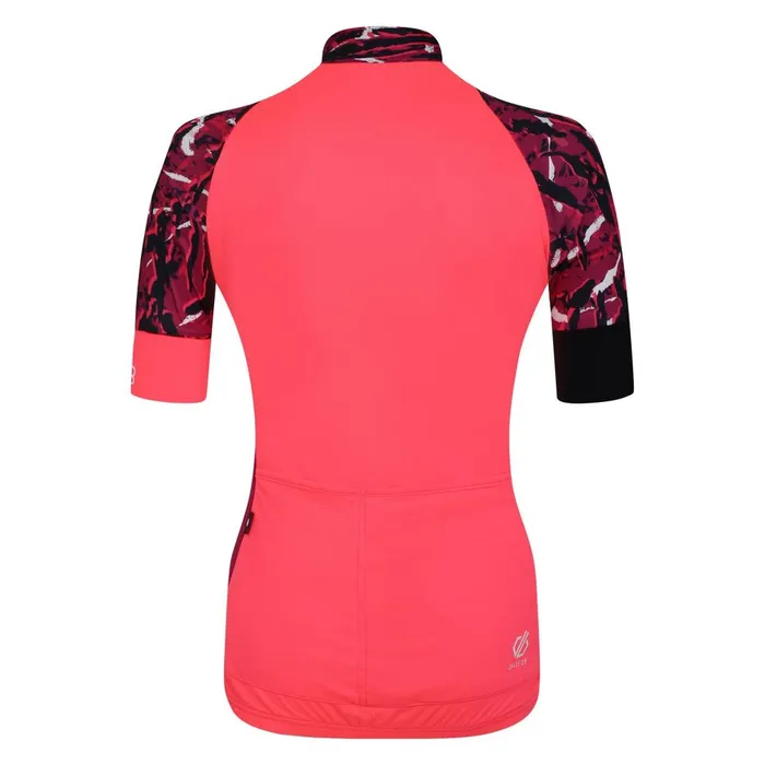 Dare 2b Gym Tops Follow Through Cycling Jersey Pink Wave Print 8211 Women