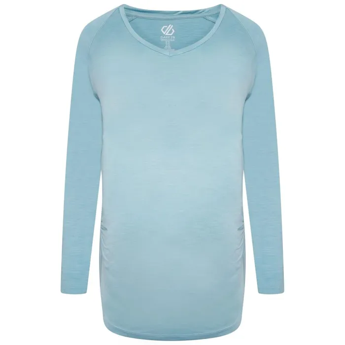 Dare 2b Gym Tops Maternity Discern Long Sleeve TShirt Cameo Green 8211 Women