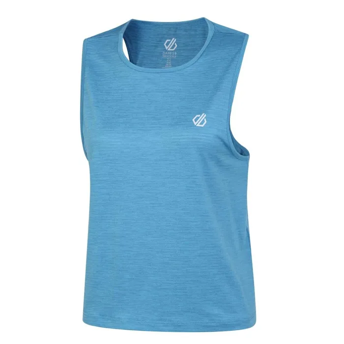 Dare 2b Gym Tops Meditate Cropped Top Niagara Blue Marl 8211 Women