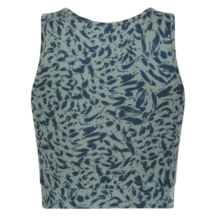 Dare 2b Gym Tops Move High Neck Sports Bra Lilypad Green Animal Print 8211 Women