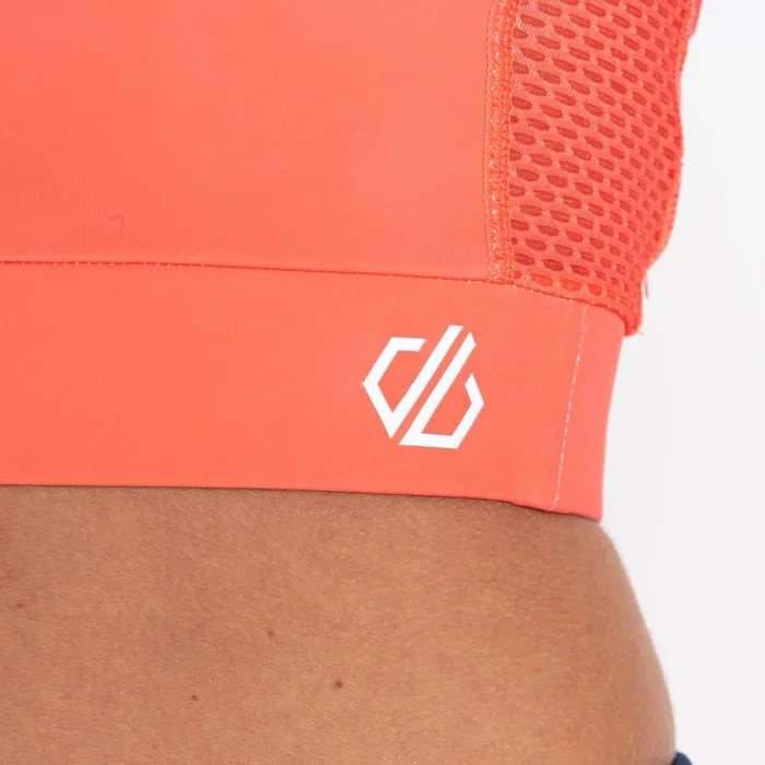 Dare 2b Gym Tops Move High Neck Sports Bra Neon Peach 8211 Women