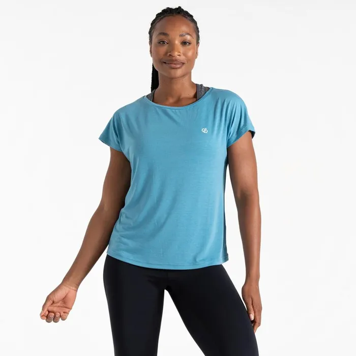Dare 2b Gym Tops Persisting Lightweight Gym TShirt Niagara Blue Marl 8211 Women Dare 2b Gym Tops Persisting Lightweight Gym TShirt Niagara Blue Marl 8211 Women