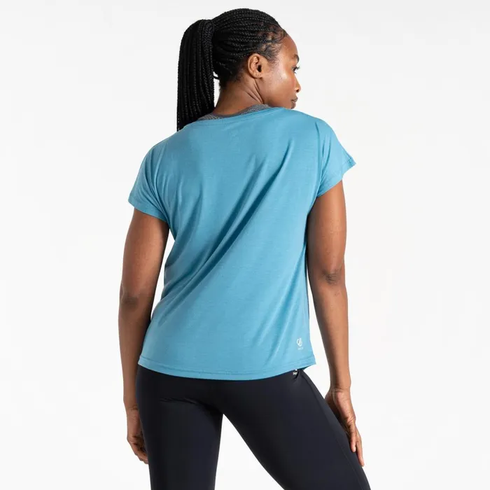 Dare 2b Gym Tops Persisting Lightweight Gym TShirt Niagara Blue Marl 8211 Women