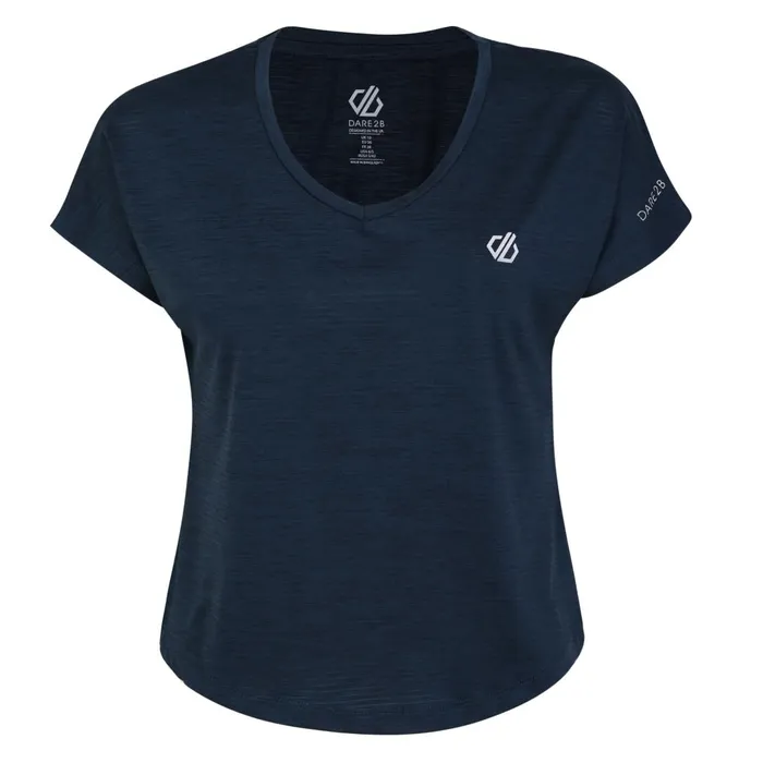 Dare 2b Gym Tops Refining Short Sleeved TShirt Moonlight Denim Marl 8211 Women