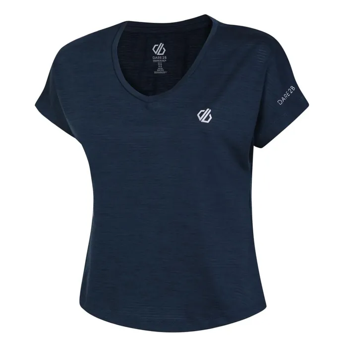 Dare 2b Gym Tops Refining Short Sleeved TShirt Moonlight Denim Marl 8211 Women