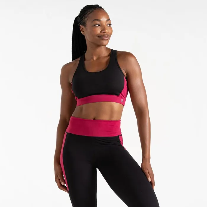 Dare 2b Gym Tops Swift II Sports Bra Black Berry Pink 8211 Women