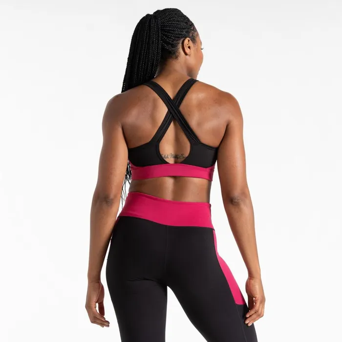 Dare 2b Gym Tops Swift II Sports Bra Black Berry Pink 8211 Women