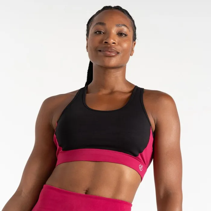 Dare 2b Gym Tops Swift II Sports Bra Black Berry Pink 8211 Women
