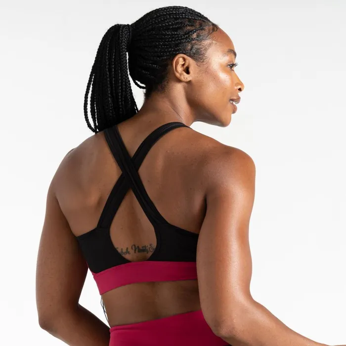 Dare 2b Gym Tops Swift II Sports Bra Black Berry Pink 8211 Women