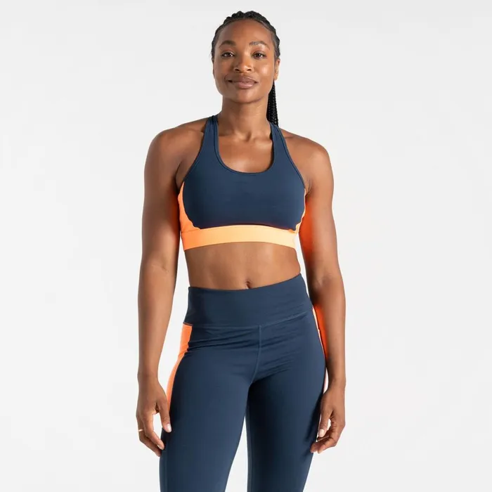 Dare 2b Gym Tops Swift II Sports Bra Moonlight Denim Orange 8211 Women