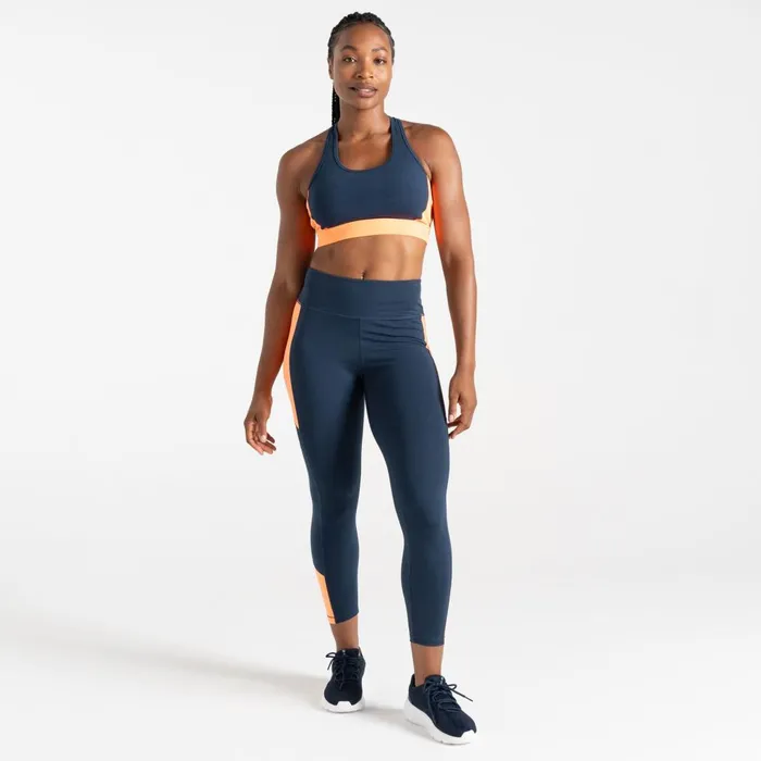 Dare 2b Gym Tops Swift II Sports Bra Moonlight Denim Orange 8211 Women