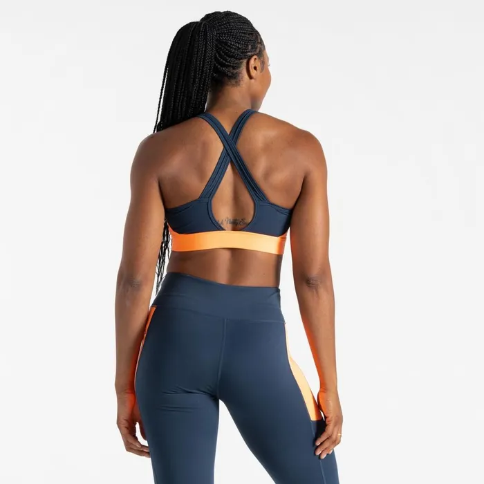 Dare 2b Gym Tops Swift II Sports Bra Moonlight Denim Orange 8211 Women