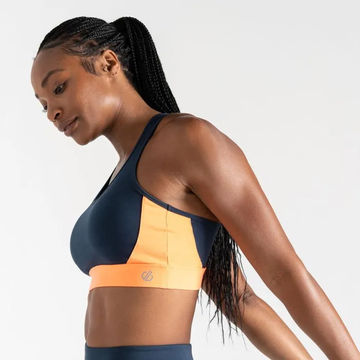 Dare 2b Gym Tops Swift II Sports Bra Moonlight Denim Orange 8211 Women