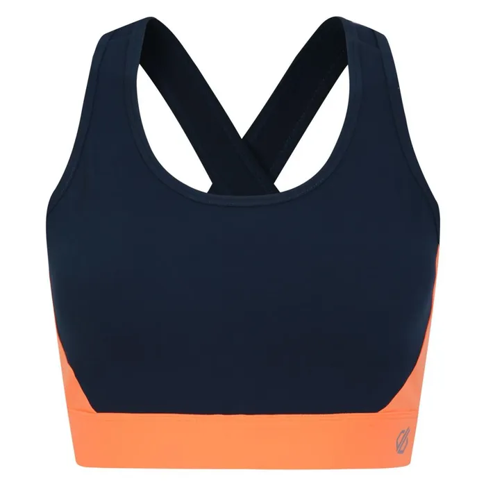 Dare 2b Gym Tops Swift II Sports Bra Moonlight Denim Orange 8211 Women