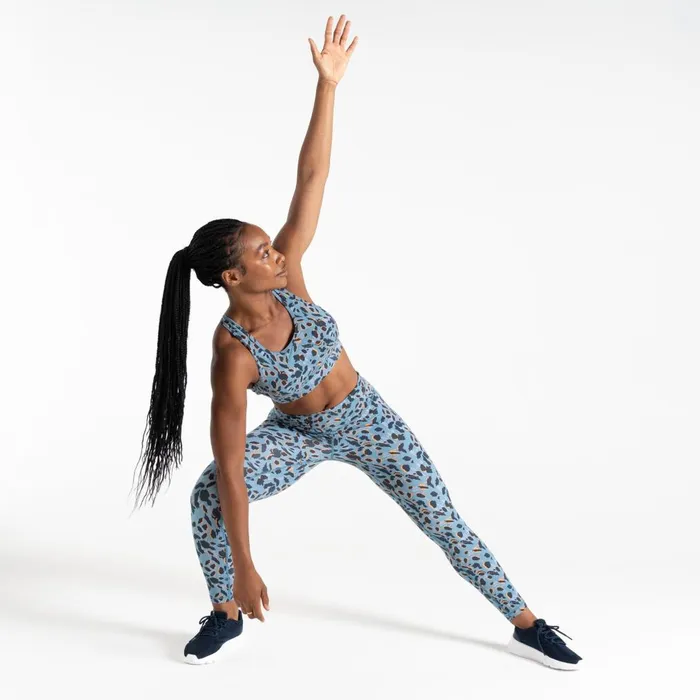 Dare 2b Gym Tops Swift II Sports Bra Niagara Blue Animal Print 8211 Women