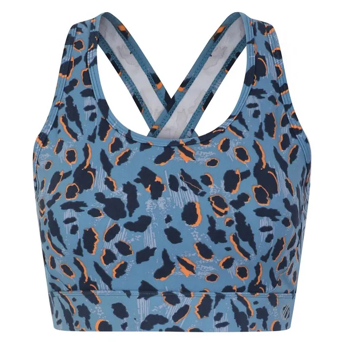 Dare 2b Gym Tops Swift II Sports Bra Niagara Blue Animal Print 8211 Women