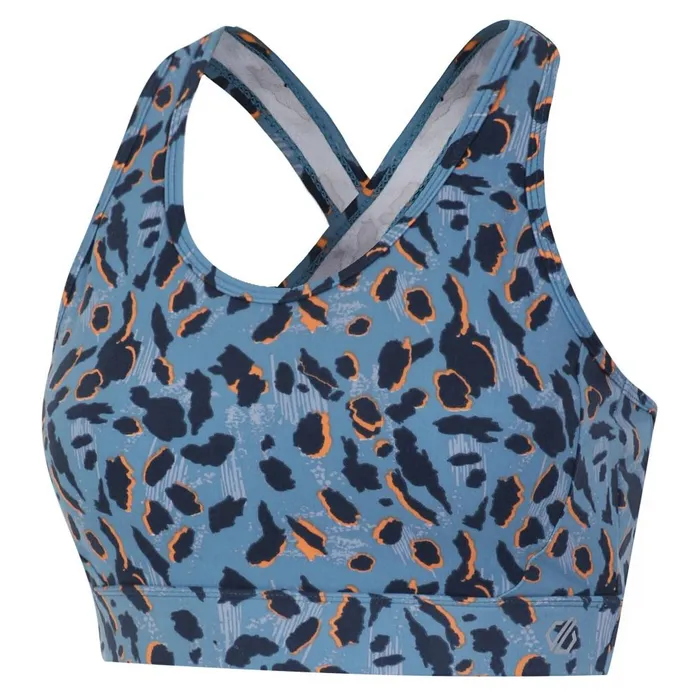 Dare 2b Gym Tops Swift II Sports Bra Niagara Blue Animal Print 8211 Women