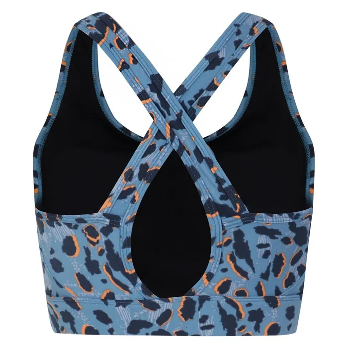 Dare 2b Gym Tops Swift II Sports Bra Niagara Blue Animal Print 8211 Women