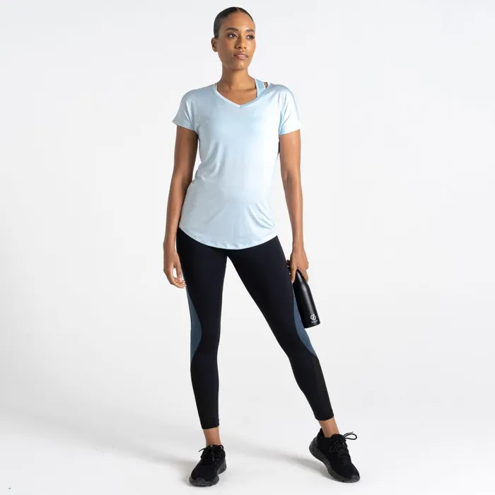 Dare 2b Gym Tops Vigilant Lightweight TShirt Quiet Blue 8211 Women