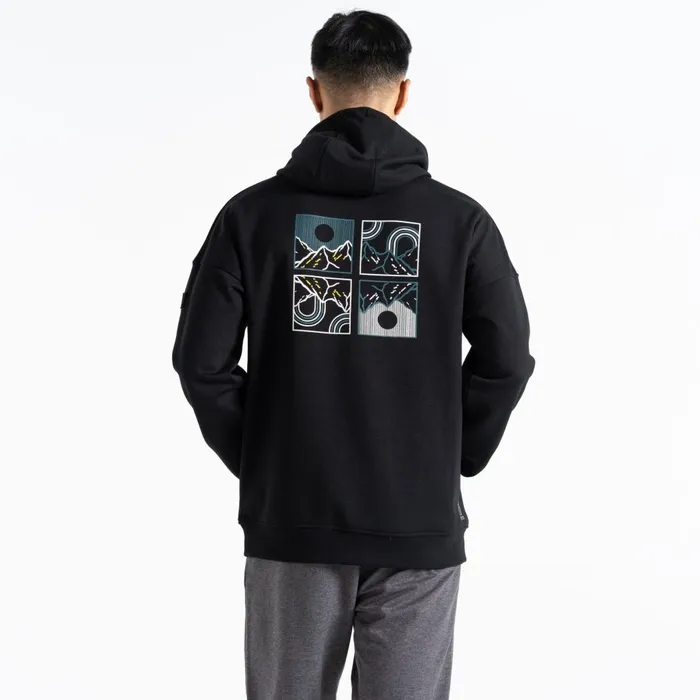 Dare 2b Hoodies and Sweatshirts Distinctly Graphic Hoodie Black Mountain Print 8211 Men