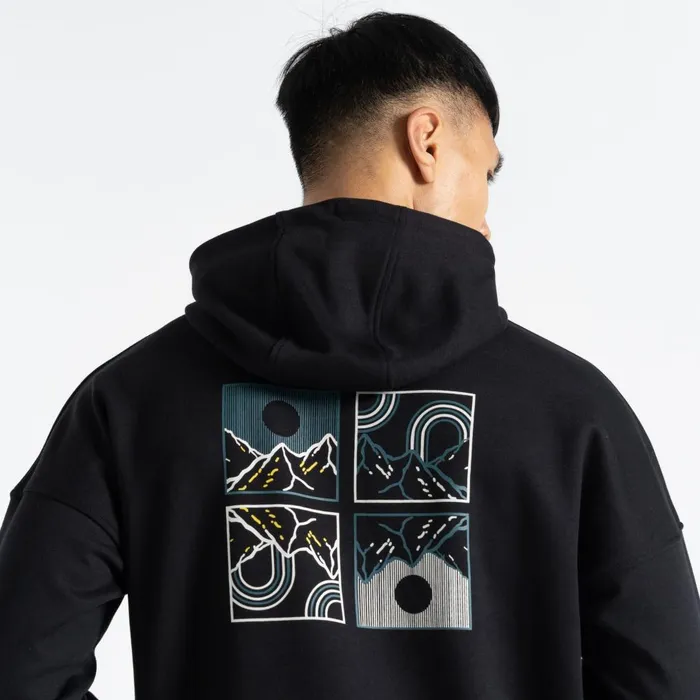 Dare 2b Hoodies and Sweatshirts Distinctly Graphic Hoodie Black Mountain Print 8211 Men
