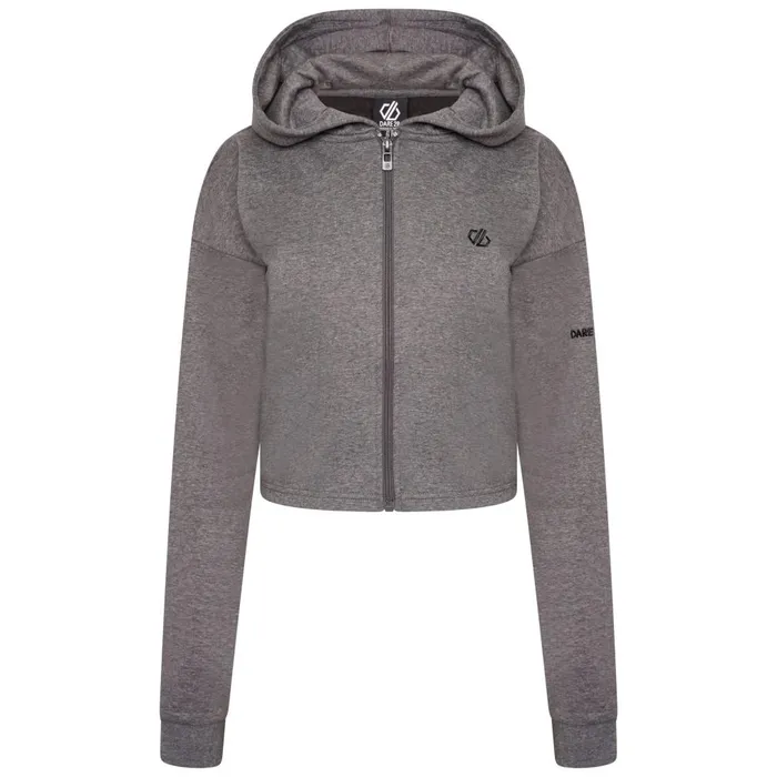 Dare 2b Hoodies and Sweatshirts Lounge About Cropped Hoodie Charcoal Grey Marl 8211 Women