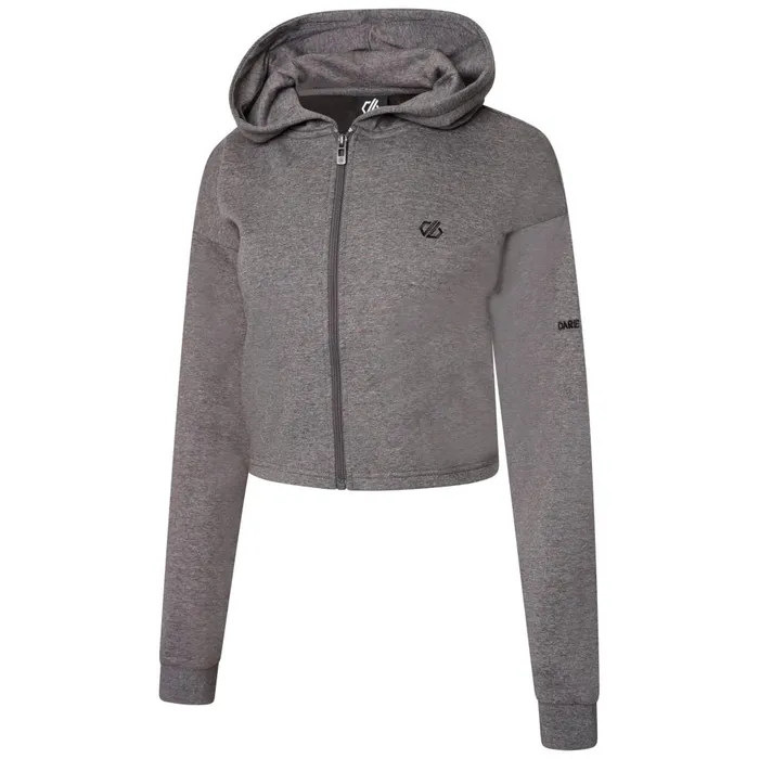 Dare 2b Hoodies and Sweatshirts Lounge About Cropped Hoodie Charcoal Grey Marl 8211 Women