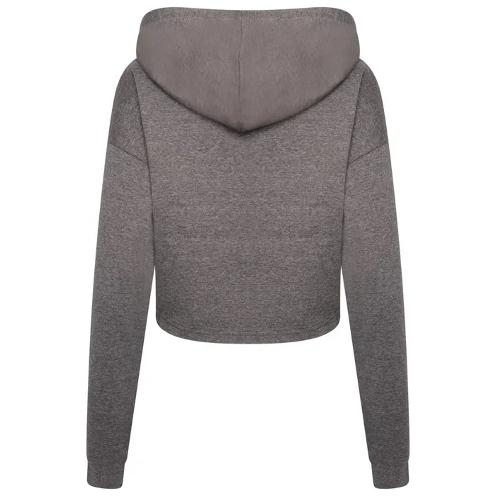 Dare 2b Hoodies and Sweatshirts Lounge About Cropped Hoodie Charcoal Grey Marl 8211 Women