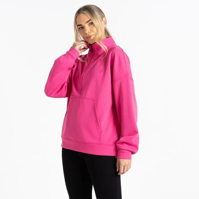 Dare 2b Hoodies and Sweatshirts Recoup II Half Zip Sweatshirt Pure Pink 8211 Women