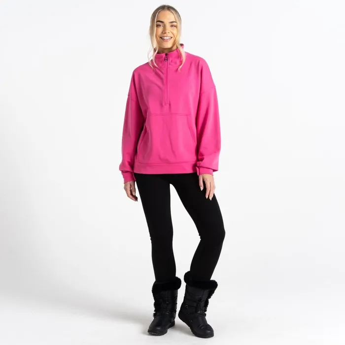 Dare 2b Hoodies and Sweatshirts Recoup II Half Zip Sweatshirt Pure Pink 8211 Women