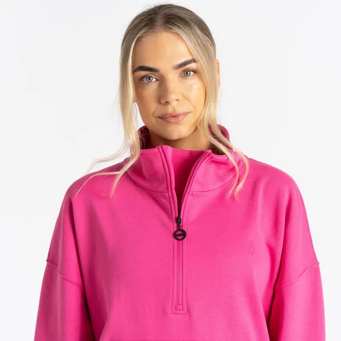 Dare 2b Hoodies and Sweatshirts Recoup II Half Zip Sweatshirt Pure Pink 8211 Women