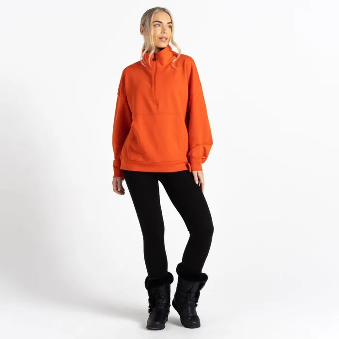 Dare 2b Hoodies and Sweatshirts Recoup II Half Zip Sweatshirt Rusty Orange 8211 Women