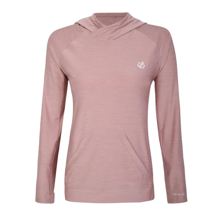 Dare 2b Hoodies and Sweatshirts Sprint City Lightweight Hoodie Dusky Rose Marl 8211 Women