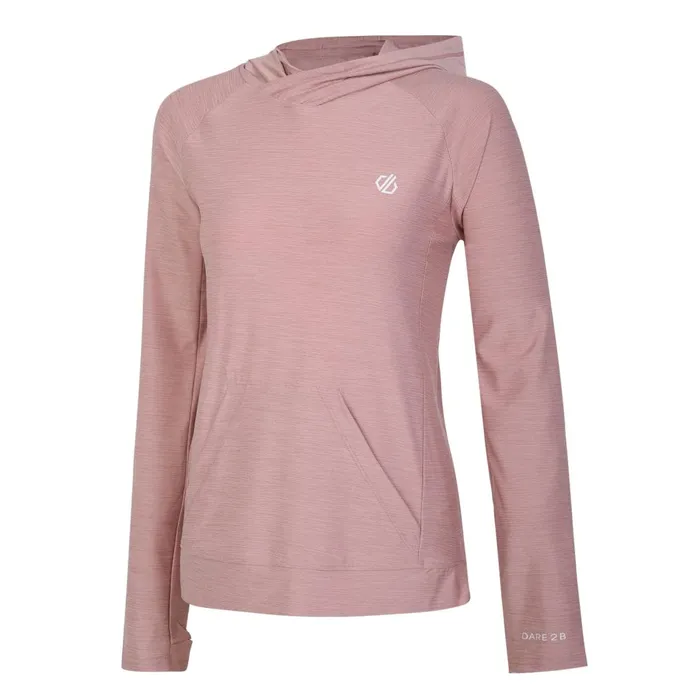 Dare 2b Hoodies and Sweatshirts Sprint City Lightweight Hoodie Dusky Rose Marl 8211 Women