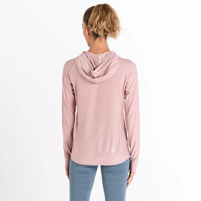 Dare 2b Hoodies and Sweatshirts Sprint City Lightweight Hoodie Dusky Rose Marl 8211 Women