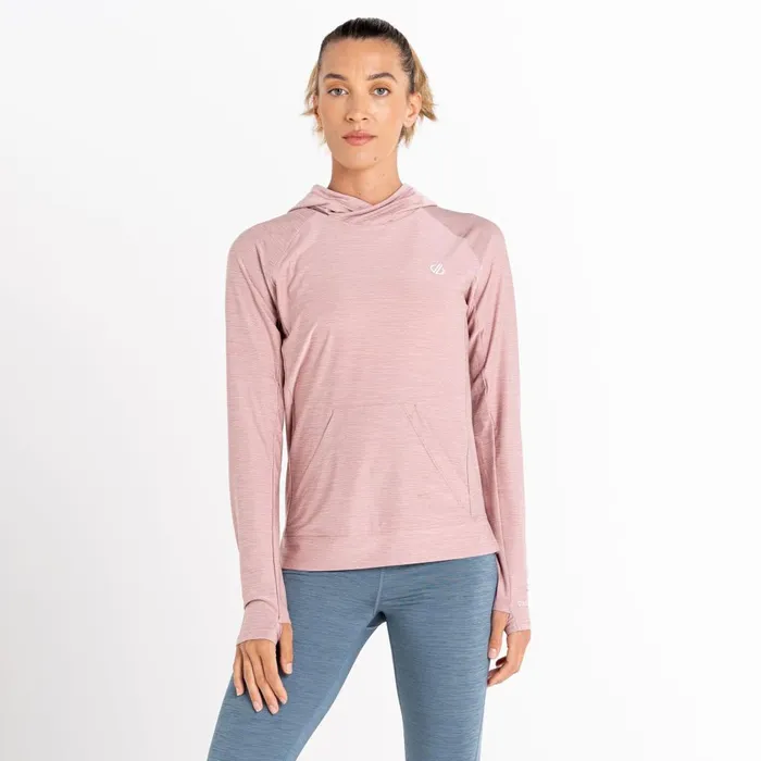 Dare 2b Hoodies and Sweatshirts Sprint City Lightweight Hoodie Dusky Rose Marl 8211 Women
