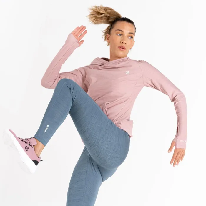 Dare 2b Hoodies and Sweatshirts Sprint City Lightweight Hoodie Dusky Rose Marl 8211 Women