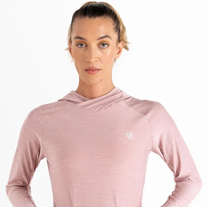 Dare 2b Hoodies and Sweatshirts Sprint City Lightweight Hoodie Dusky Rose Marl 8211 Women