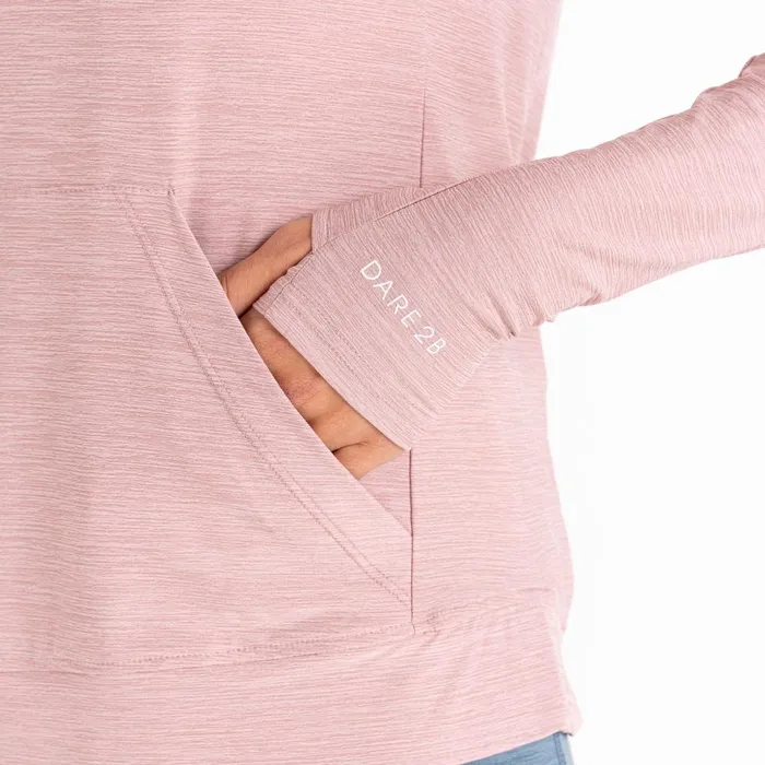 Dare 2b Hoodies and Sweatshirts Sprint City Lightweight Hoodie Dusky Rose Marl 8211 Women