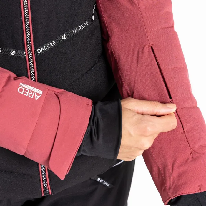 Dare 2b Insulated Jackets Conveyed Waterproof Ski Jacket Earth Rose Black 8211 Women