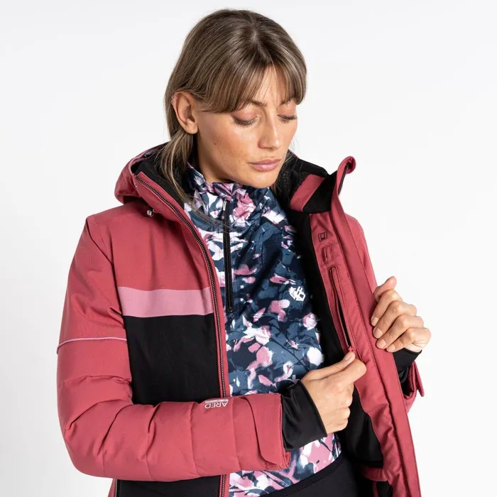 Dare 2b Insulated Jackets Conveyed Waterproof Ski Jacket Earth Rose Black 8211 Women