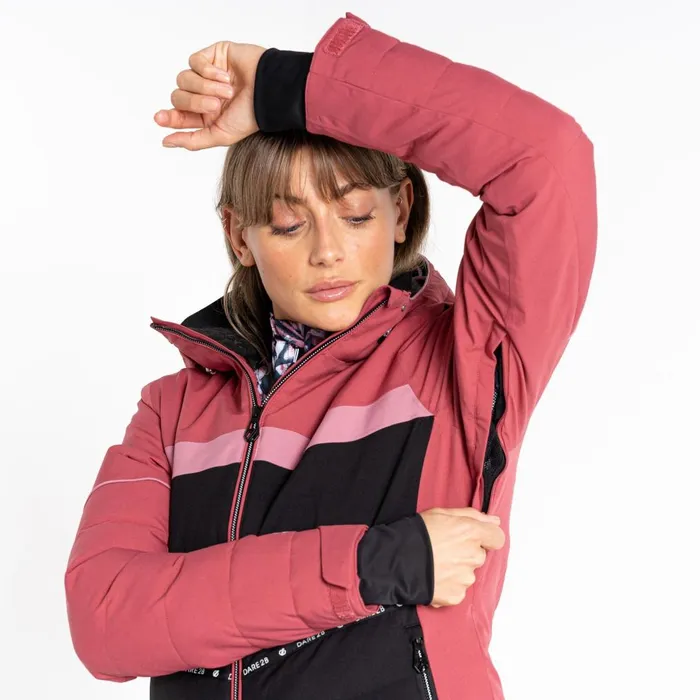 Dare 2b Insulated Jackets Conveyed Waterproof Ski Jacket Earth Rose Black 8211 Women