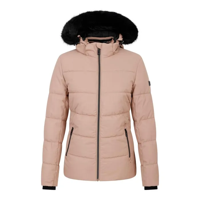 Dare 2b Insulated Jackets Glamourize V Baffled Ski Jacket Beige 8211 Women