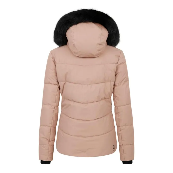 Dare 2b Insulated Jackets Glamourize V Baffled Ski Jacket Beige 8211 Women