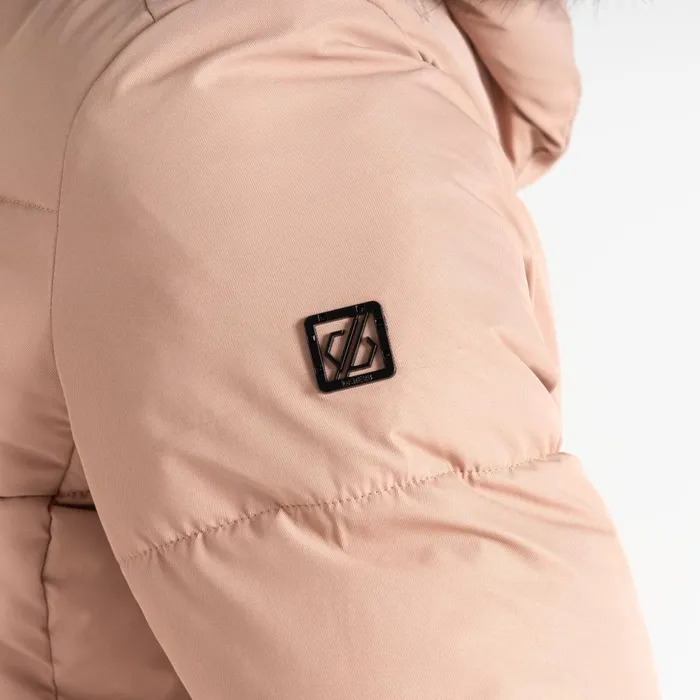 Dare 2b Insulated Jackets Glamourize V Baffled Ski Jacket Beige 8211 Women