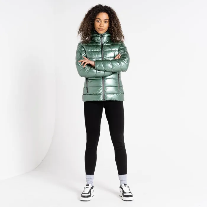 Dare 2b Insulated Jackets Reputable II Puffer Jacket Duck Green Metallic 8211 Women