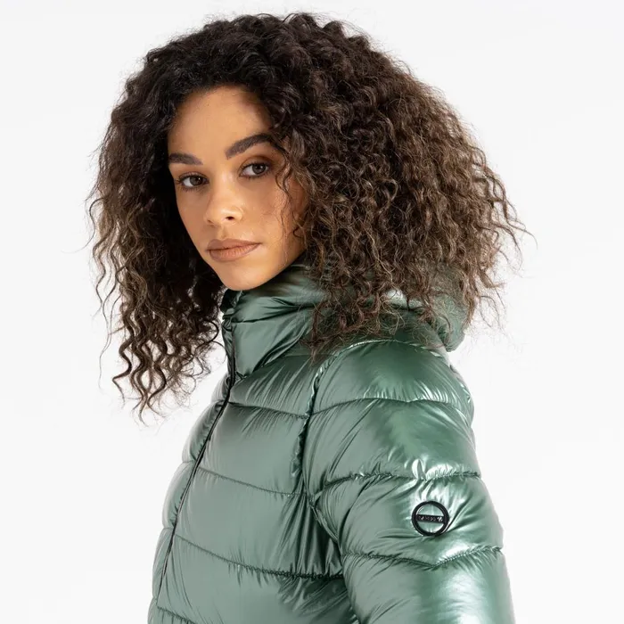 Dare 2b Insulated Jackets Reputable II Puffer Jacket Duck Green Metallic 8211 Women